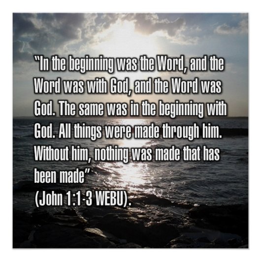 Johannes 1:1-3 WEBU Perfect Poster (Voorkant)