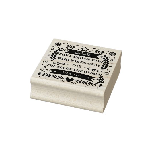 Johannes 1:29 Het Lam Gods Kerstmis Rubberstempel (Stempel)