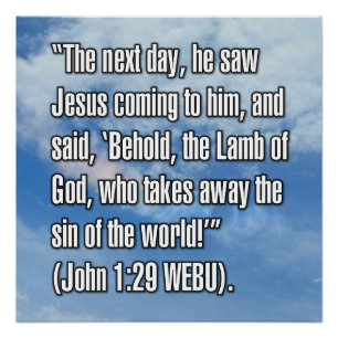 Johannes 1:29 WEBU Perfect Poster