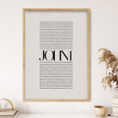 Johannes 1, Bijbelvers, Moderne Bijbel, Muurtekst Poster