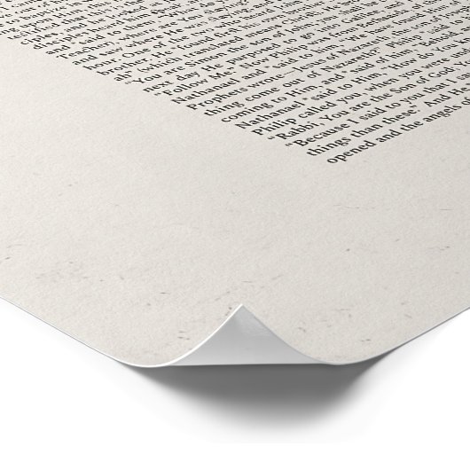 Johannes 1, Bijbelvers, Moderne Bijbel, Muurtekst Poster (Hoek)