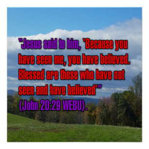 Johannes 20:29 HV Perfect Poster