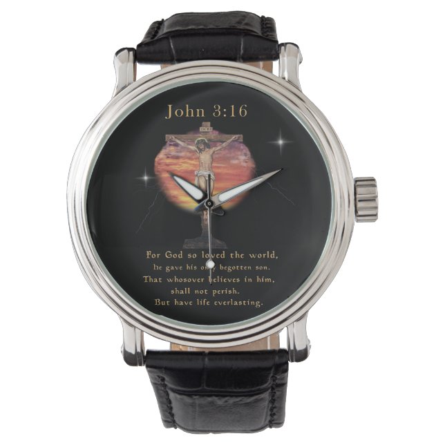 Johannes 3:166 horloge (Voorkant)