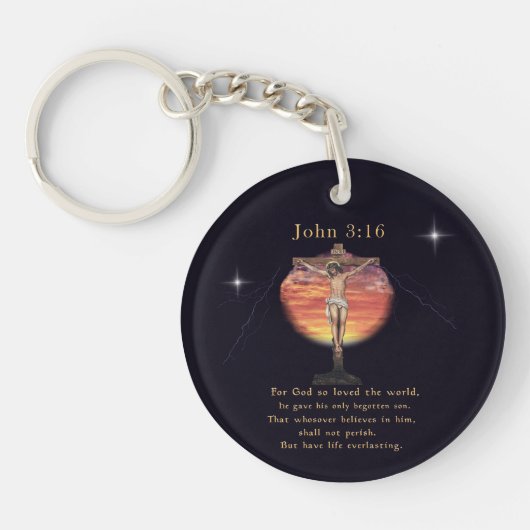 Johannes 3:166 sleutelhanger (Voorkant)