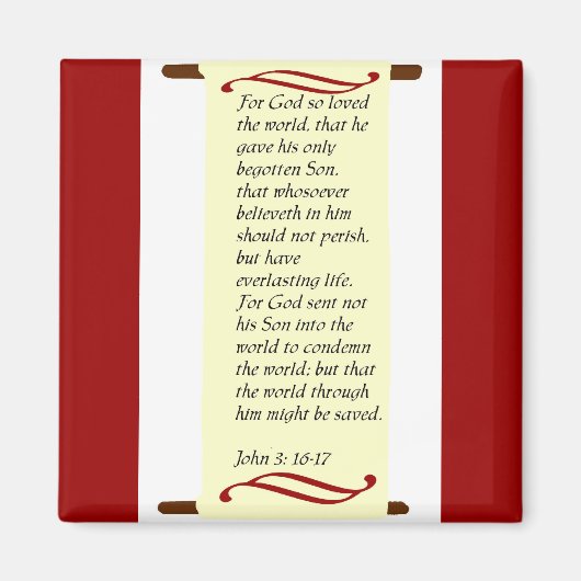 Johannes 3:16- 17 magneet (Voorkant)