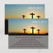 Johannes 3:16-17 Voor God zo geliefd Bijbelvers Ge Briefkaart (Voorkant / Achterkant)