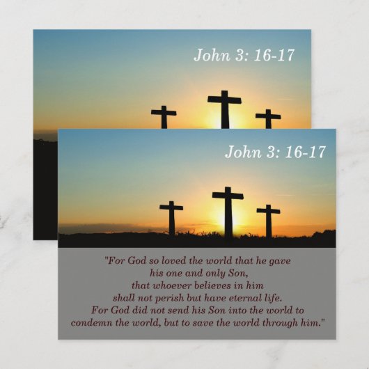 Johannes 3:16-17 Voor God zo geliefd Bijbelvers Ge Briefkaart (Voorkant / Achterkant)