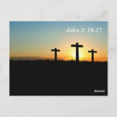 Johannes 3:16-17 Want zo lief heeft God de wereld  Briefkaart (Achterkant)