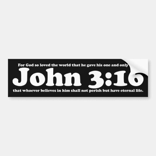Johannes 3:16 2 bumpersticker (Voorkant)