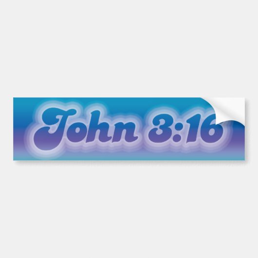Johannes 3:16 3 bumpersticker (Voorkant)