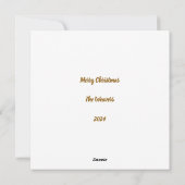 Johannes 3:16 Aangepaste naam Gouden unieke Kerstm Feestdagenkaart (Achterkant)