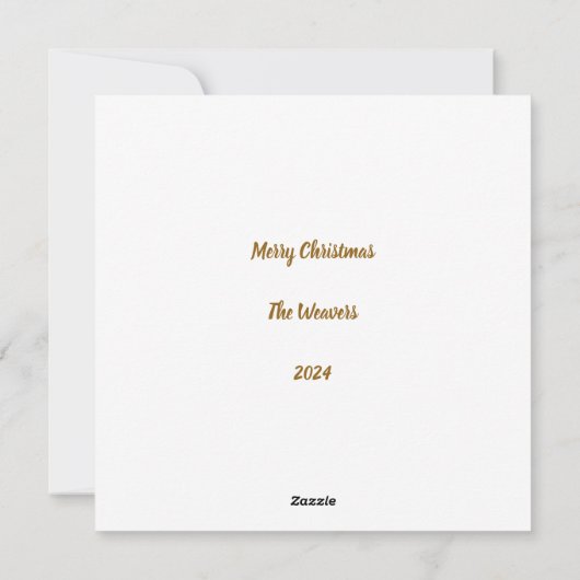 Johannes 3:16 Aangepaste naam Gouden unieke Kerstm Feestdagenkaart (Achterkant)