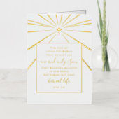 Johannes 3:16 Aangepaste religieuze kerk Kerst gou Folie Wenskaart (Voorkant)