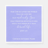 Johannes 3:16 | Aangepaste tekst Paarse Religious  Servet (Voorkant)