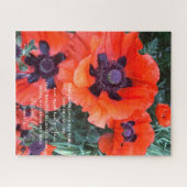 Johannes 3:16 Aangepaste tekst | Red Poppy Origine Legpuzzel (Horizontaal)