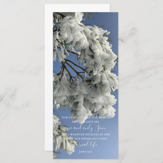 Johannes 3:16 Aangepaste tekst | Sneeuw Natuur ori (Voorkant / Achterkant)