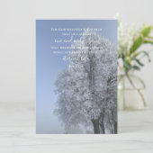 Johannes 3:16 Aangepaste tekst | Sneeuw Natuur ori Feestdagenkaart (Staand voorkant)