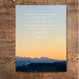 Johannes 3:16 Aangepaste tekst | Zwitserse Alpen O Briefkaart