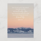 Johannes 3:16 Aangepaste tekst | Zwitserse Alpen O Briefkaart (Voorkant)