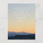 Johannes 3:16 Aangepaste tekst | Zwitserse Alpen O Briefkaart (Voorkant)