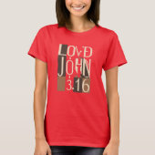 Johannes 3:16 Bemind kubisme kunst T-shirt (Voorkant)