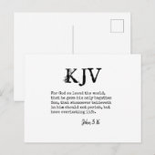 Johannes 3:16 Bijbelcitaat - Kan worden aangepast Briefkaart (Voorkant / Achterkant)
