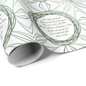 Johannes 3:16 Bijbelse Geschriften Moderne Groene Cadeaupapier (Rol Hoek)