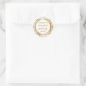 Johannes 3:16 Bijbelse Schrift Aanpassen Gouden Ke Ronde Sticker (Tas)