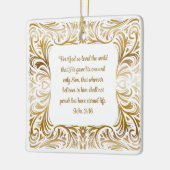 Johannes 3:16 Bijbelse Schrift gepersonaliseerde K Keramisch Ornament (Links)