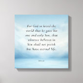 Johannes 3:16 Bijbelvers Afbeelding Canvas Afdruk (Voorkant)