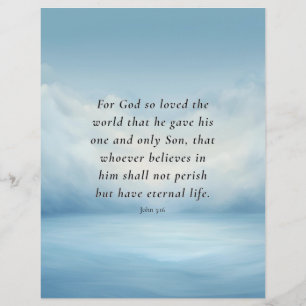 Johannes 3:16 Bijbelvers Afbeelding Flyer