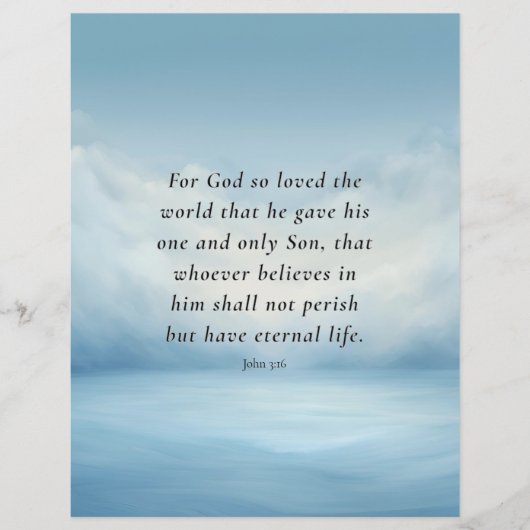 Johannes 3:16 Bijbelvers Afbeelding Flyer (Voorkant)