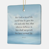 Johannes 3:16 Bijbelvers Afbeelding Keramisch Ornament (Links)