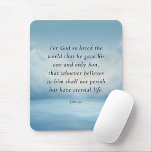 Johannes 3:16 Bijbelvers Afbeelding Muismat
