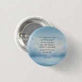 Johannes 3:16 Bijbelvers Afbeelding Ronde Button 3,2 Cm (Voorkant /achterkant)