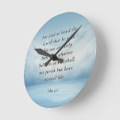 Johannes 3:16 Bijbelvers Afbeelding Ronde Klok (Hoek)