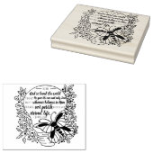 Johannes 3:16 Bijbelvers Bloemenlamp Rubberstempel (Gestempeld)