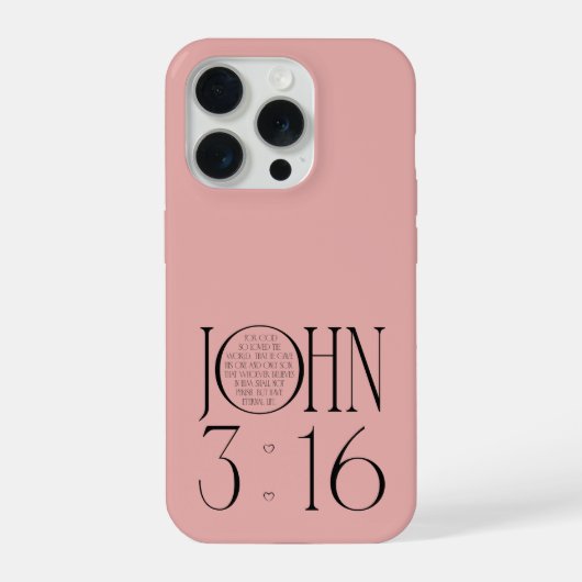 Johannes 3:16 - Bijbelvers iPhone Hoesje (Achterkant)