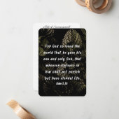 Johannes 3:16 Bijbelvers Liefde van God Coleus Ver Notitiekaartje (Voorkant / Achterkant in situ)