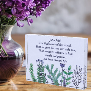 Johannes 3:16 Bijbelvers Mooie Pasen Bloemen Fotoblokken