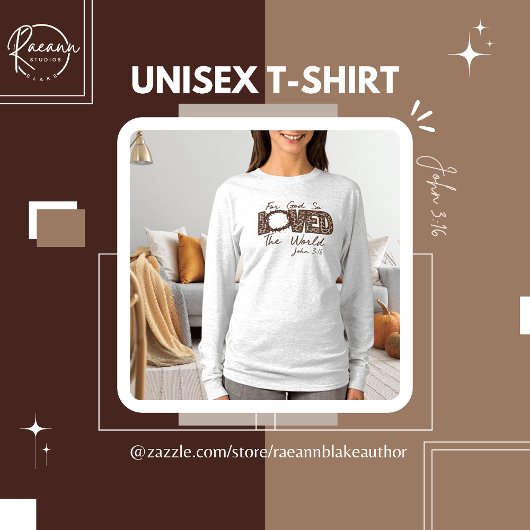 Johannes 3:16 Bijbelvers T-shirt met lang Sleeve