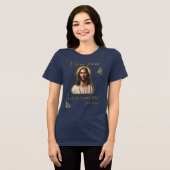 Johannes 3:16 Bijbelvers Tri-Blend Shirt (Voorkant volledig)