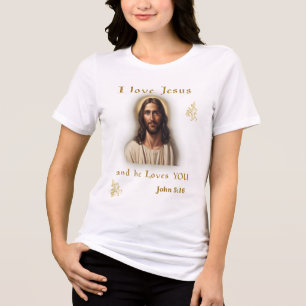 Johannes 3:16 Bijbelvers Tri-Blend Shirt