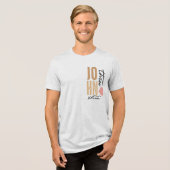Johannes 3:16 Bijbelvers Tri-Blend Shirt (Voorkant volledig)