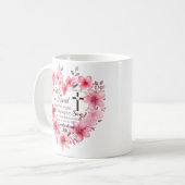 Johannes 3:16 Bloemhart Bijbelvers Koffiemok (Voorkant links)