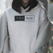 "Johannes 3:16" Christelijk, Bijbelvers, Geloof Hoodie