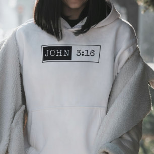 "Johannes 3:16" Christelijk, Bijbelvers, Geloof Hoodie