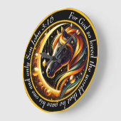 Johannes 3:16 Christelijk zwart-wit paardenhoofd Grote Klok (Hoek)