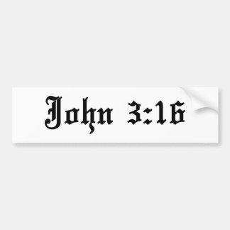 Johannes 3:16 christelijke bijbelvers bumpersticker