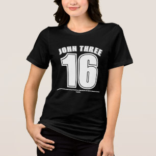 Johannes 3 16, christelijke Bijbelvers  Tri-Blend Shirt